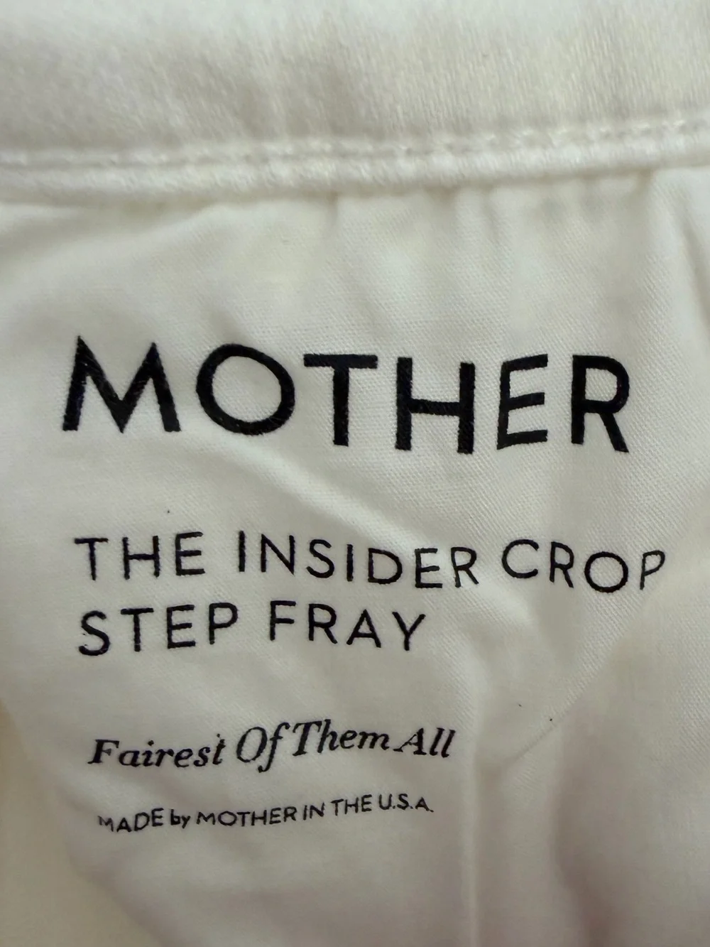 MOTHER nwt white